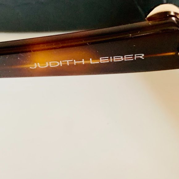 JUDITH LEIBER TORTOISESHELL SUNGLASSES WITH CRYSTALS WITH CASE main image 4